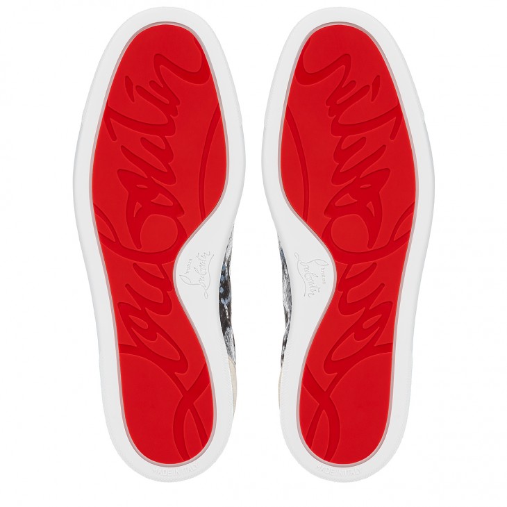 Christian Louboutin Red Python Louis Orlato High Top Sneakers Size 40 Christian  Louboutin