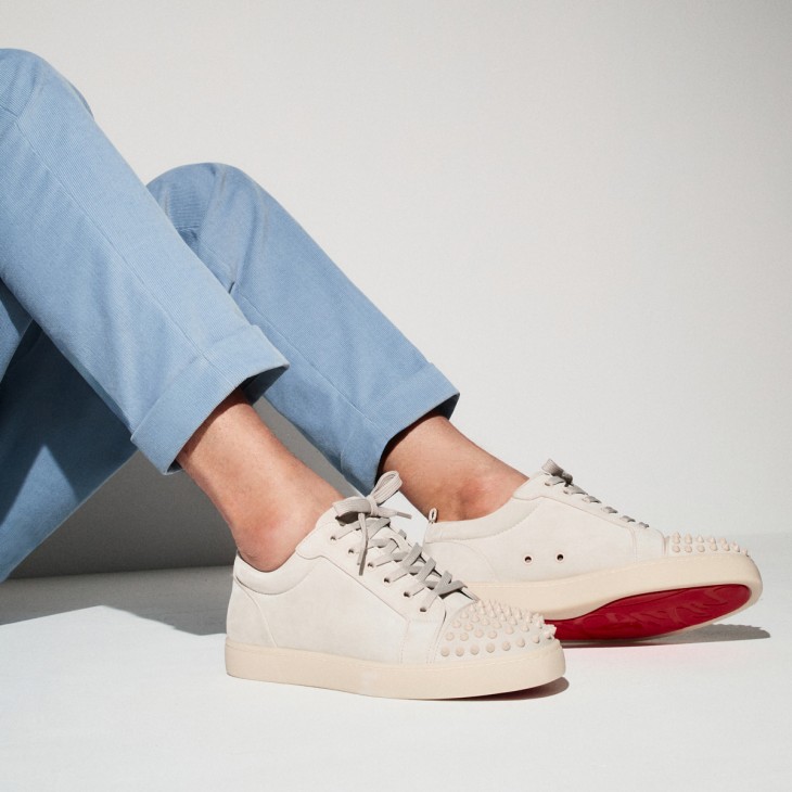 Louis Junior Spikes - Sneakers - Veau velours and spikes - Albatre 