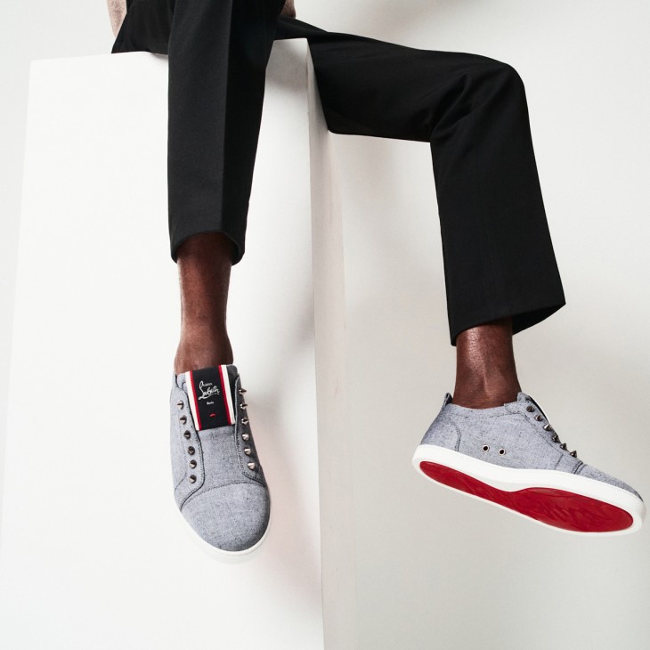 F.A.V Fique A Vontade - Slip-on sneakers - Country linen - Smoky - Men - Christian  Louboutin United States