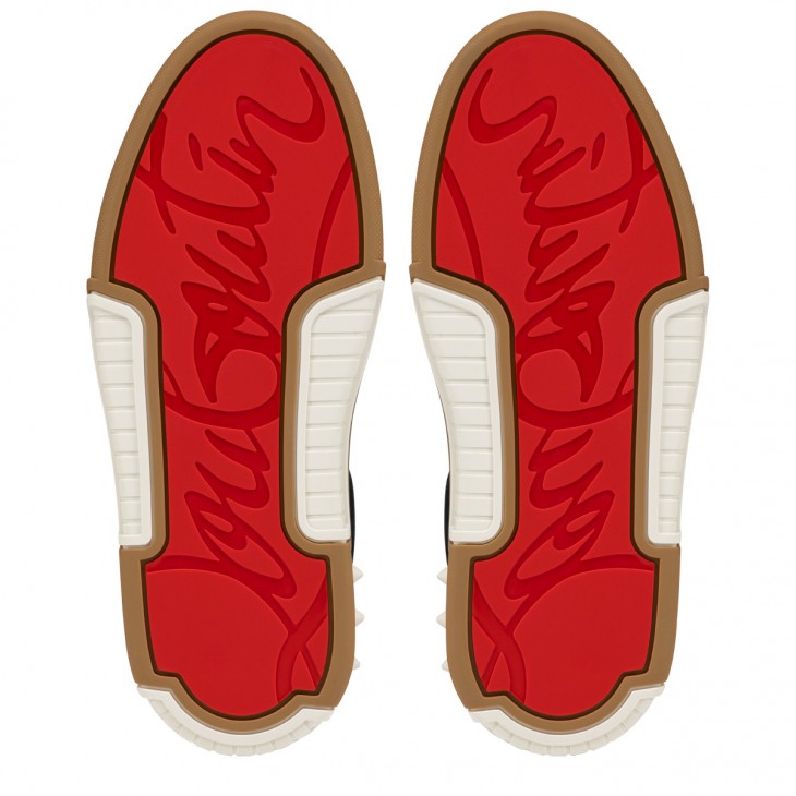 Christian Louboutin Navy Louis Flat Version Multi Suede Size 48 (15) Men  Shoes