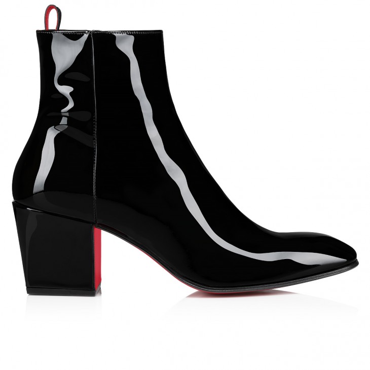 XIV Patent Leather Ankle Boots in Black - Saint Laurent