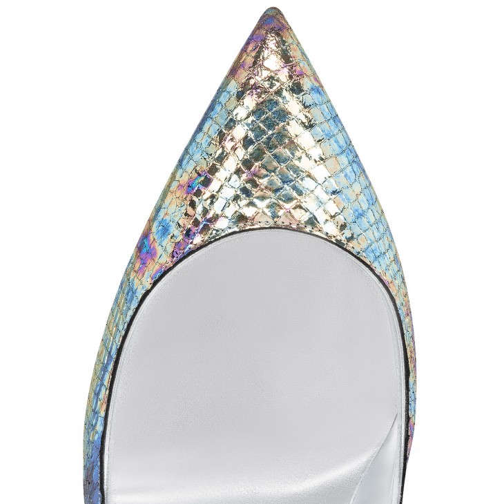 Christian Louboutin So Kate 100 Iridescent-leather Pumps