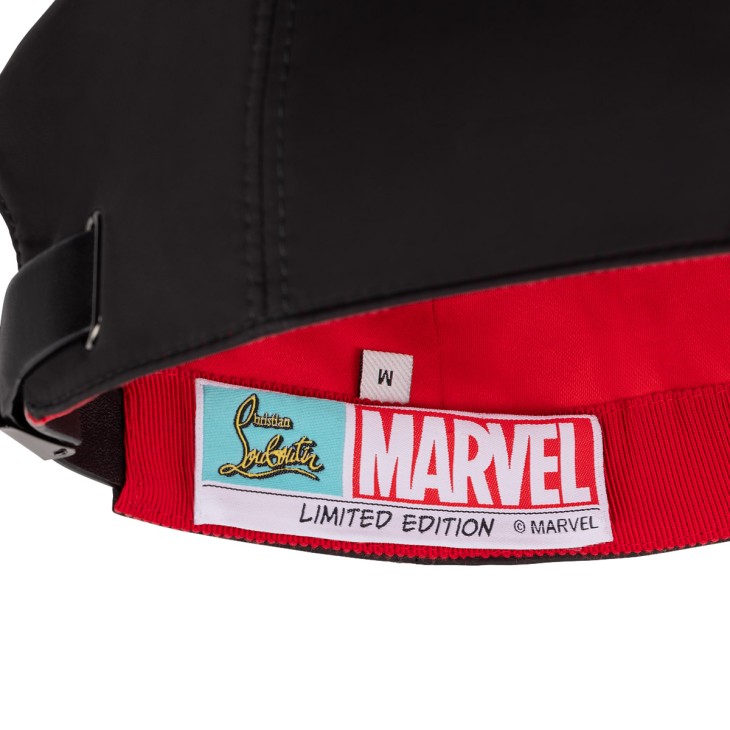 Miniso Marvel- Embroidered Shopping Bag,Black & Red, Size: One Size