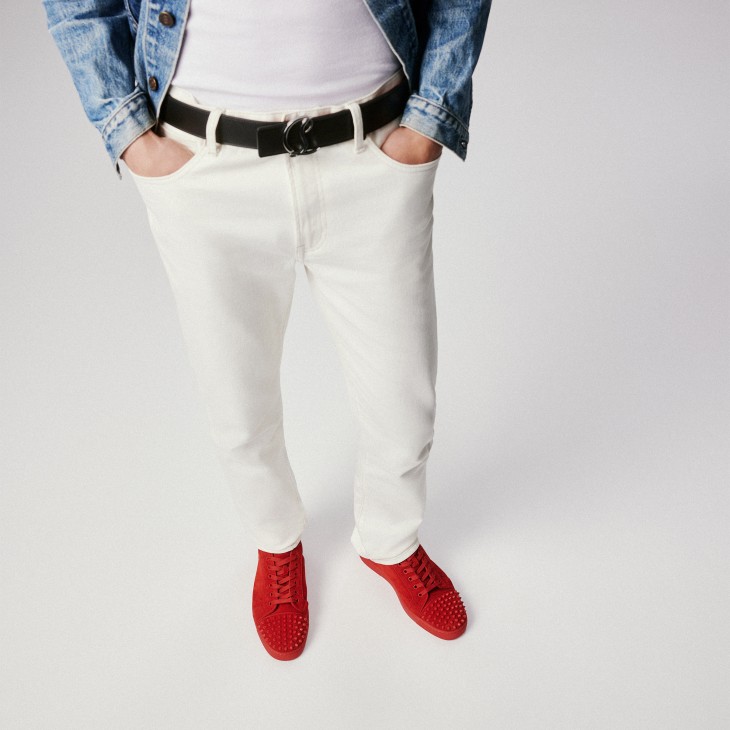 Louis Junior Spikes - Sneakers - Veau velours and spikes - Loubi