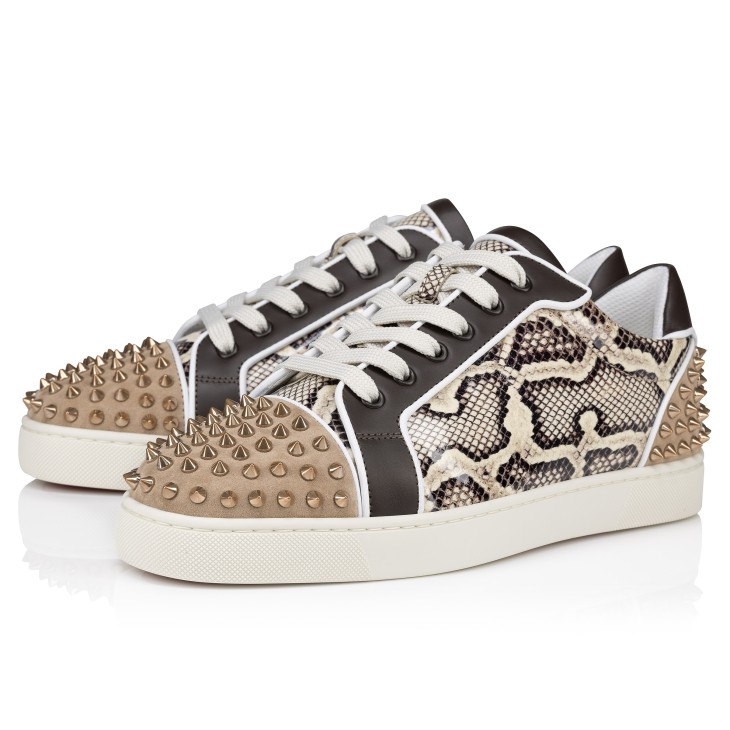 Seavaste 2 Orlato Sneakers Veau velours patent calf leather Snake printed and calf leather Saharienne Men Christian Louboutin United States