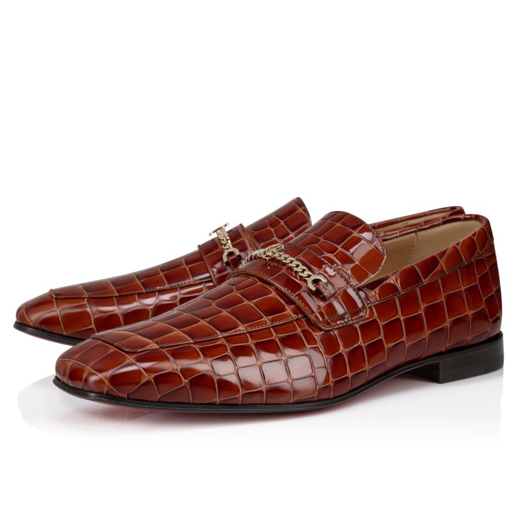 MJ Moc man Loafers Alligator embossed calf leather Acajou Men Christian Louboutin United States
