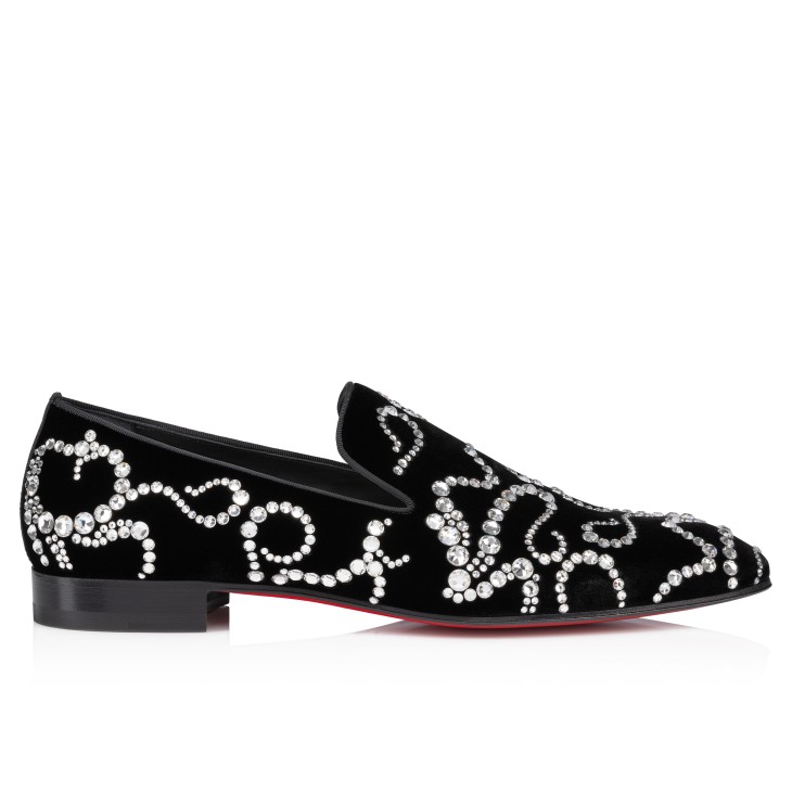 代引き人気 Velvet - Loafers - Strass Octodandelion and Black - strass 靴