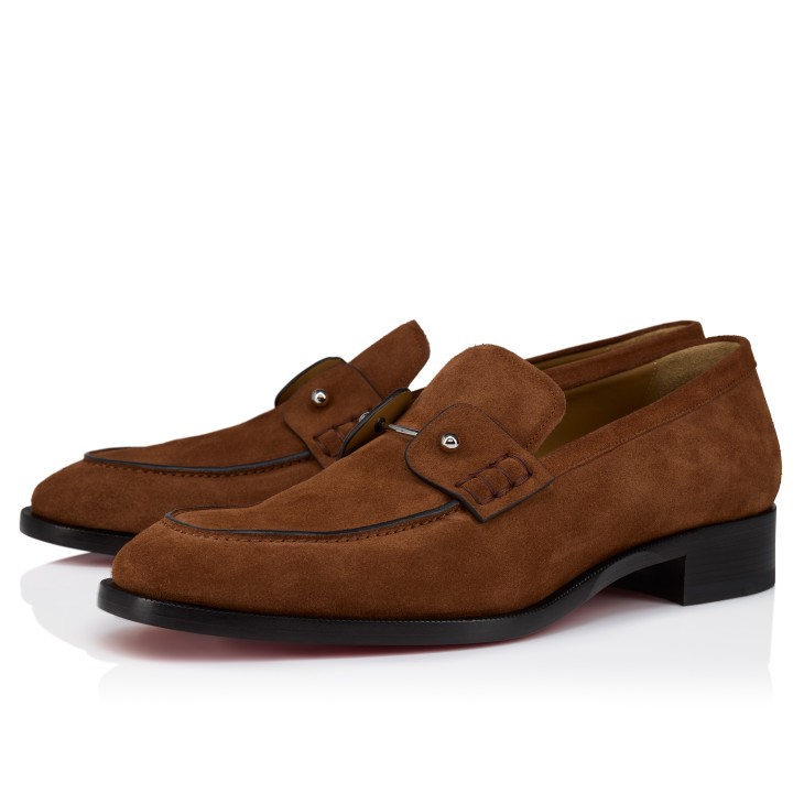 【Christian Louboutin】 Chambeliboat leather loafers Chambeliboat - Boat Shoes - Calf leather - Black - Men