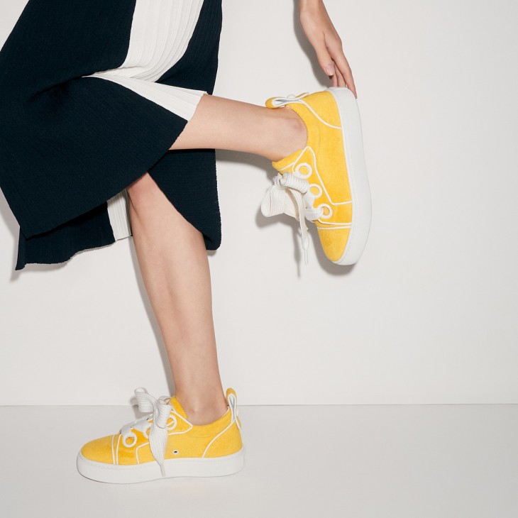 Toy Toy Sneakers Sponge cotton and patent calf leather Pollen Women Christian Louboutin United States