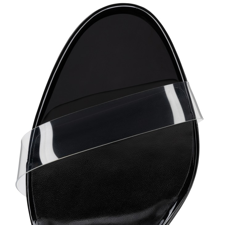 Just Nothing - 85 mm Mules - Patent leather and TPU - Black