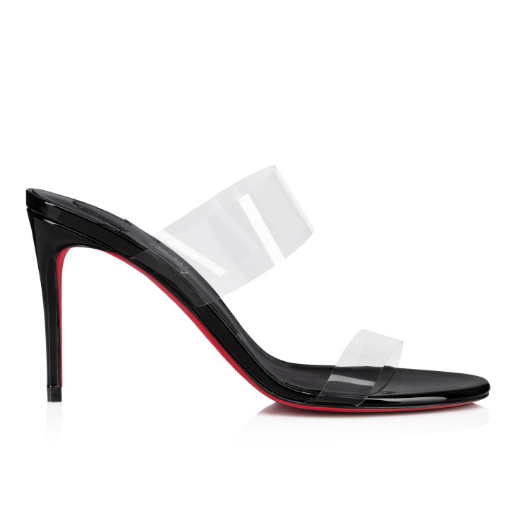 Just Nothing - 85 mm Mules - Patent leather and TPU - Black