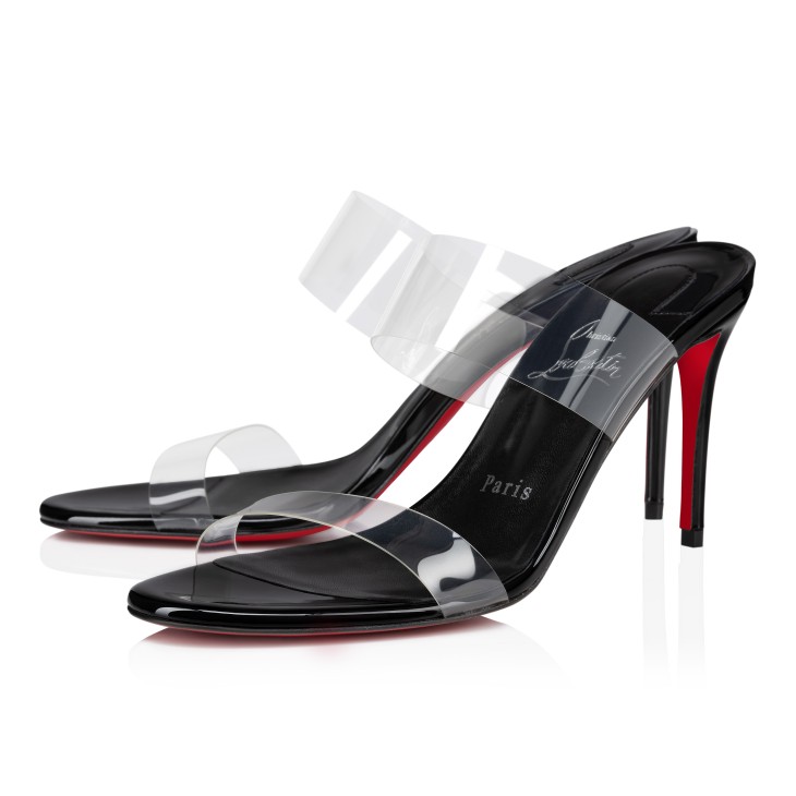 Just Nothing - 85 mm Mules - Patent leather and TPU - Black