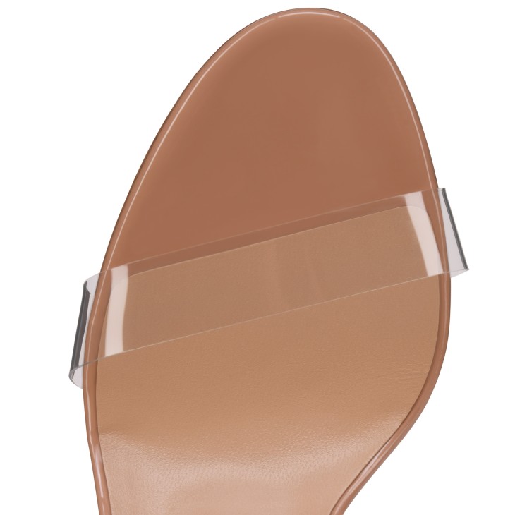 Just Nothing - 85 mm Mules - Patent leather and TPU - Blush