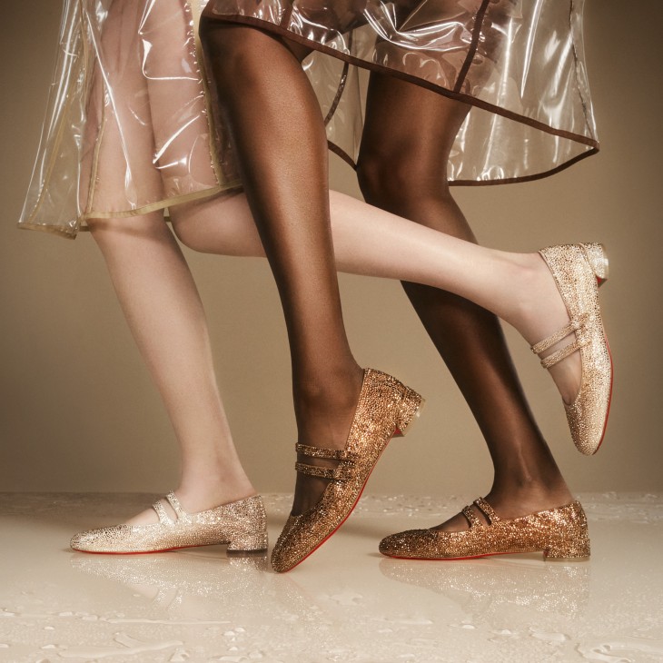 Sweet Jane Strass - Ballerinas - Veau velours - Nude 1
