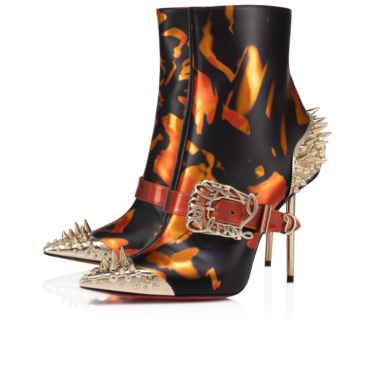 Womenphis Pic Booty - 100 mm Low boots - Laminated calf