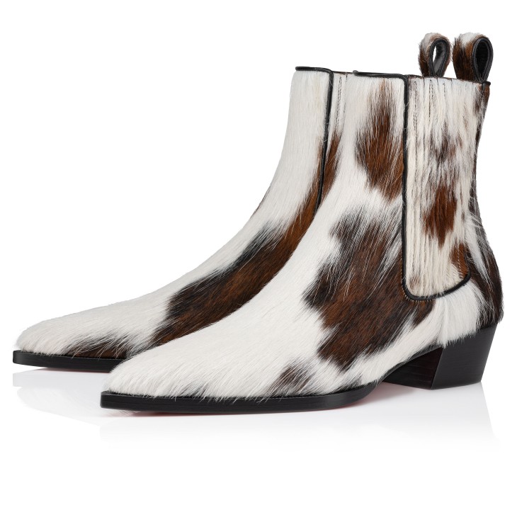Cheliviss Low Boots Hair on calf Meuh Brown and white Women Christian Louboutin United States