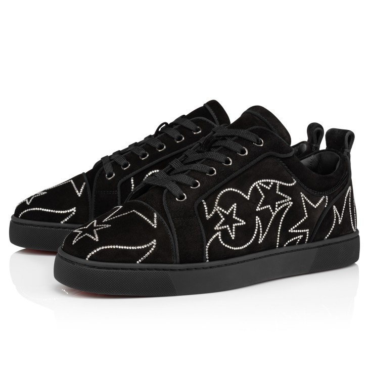 Christian Louboutin Giddy Vieira Strass Black Womens Shoes Size 40