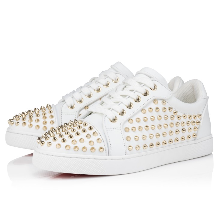 white & gold shoes