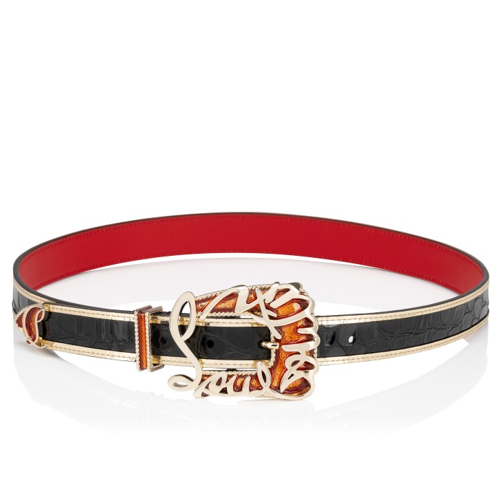 Giddy - Belt - Alligator embossed calf leather and laminated