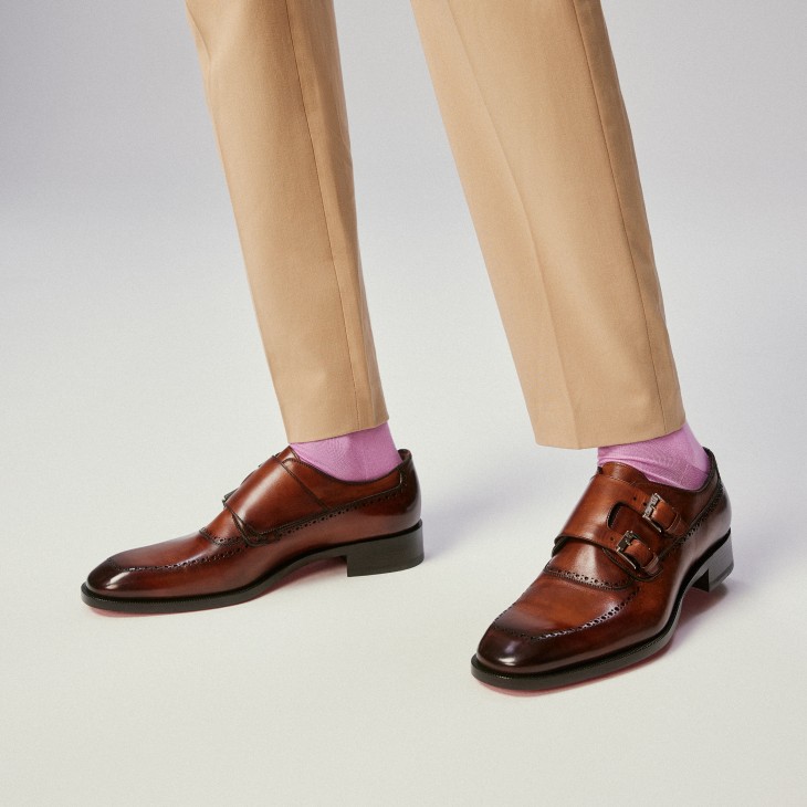 Sartok - Buckle shoes - Patinated calf leather - Havane - Men