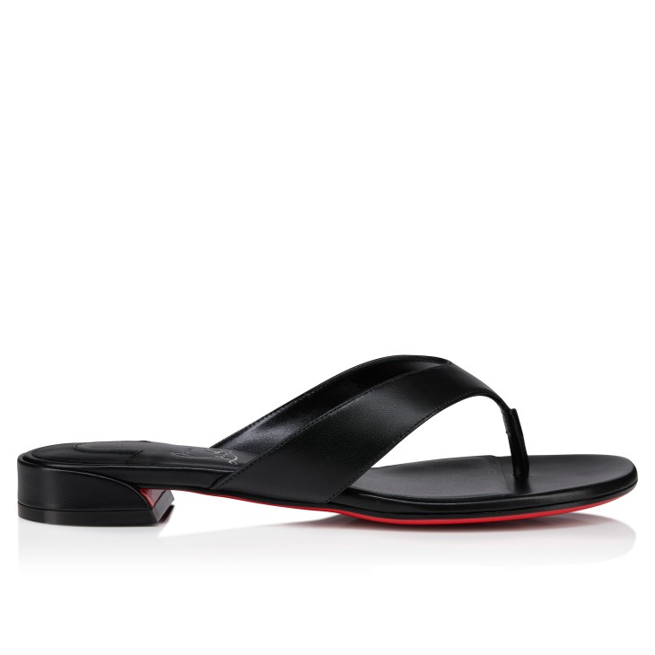Sweet Janetonga - Thongs - Lamb nappa leather - Black