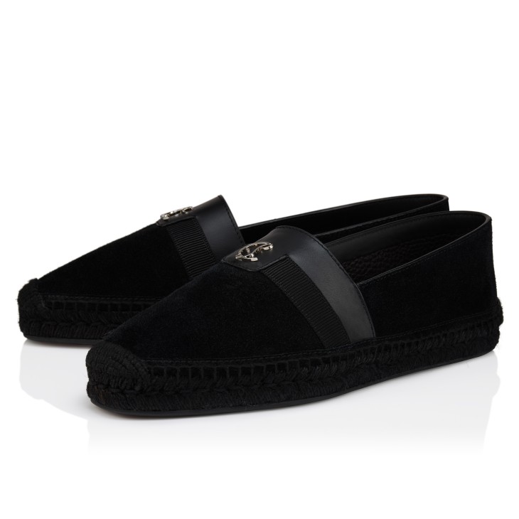 Christian Louboutinアブラカダブラ Alfarica - Espadrilles - Reversed nubuck leather - Black - Men