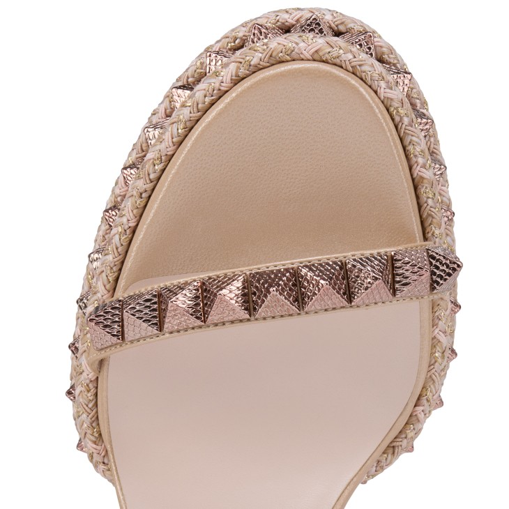 Superaclou - 85 mm Strappy sandals - Pearlescent nappa