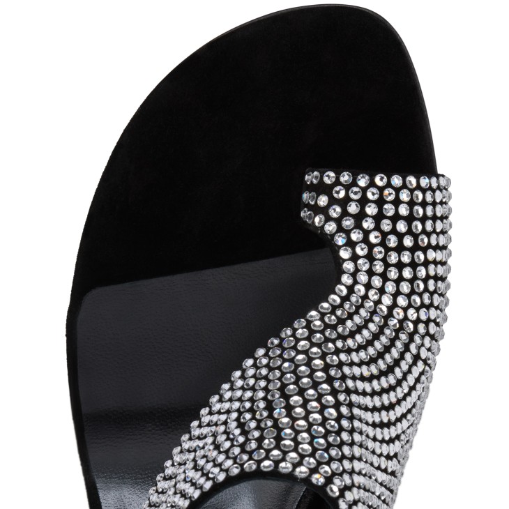 Viva Condora Strass - 55 mm Sandals - Veau velours and