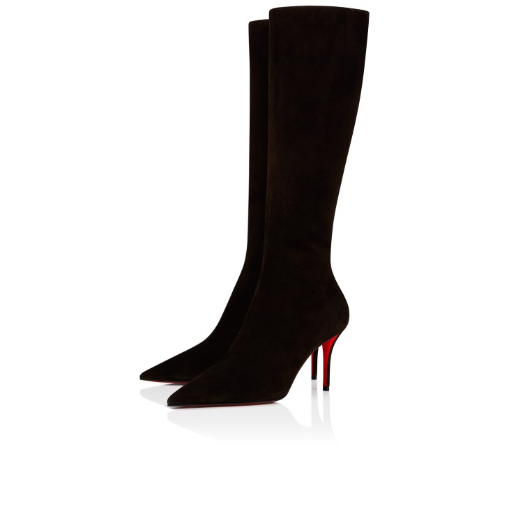 Miss Z Botta - 80 mm Boots - Veau velours - Café - Women