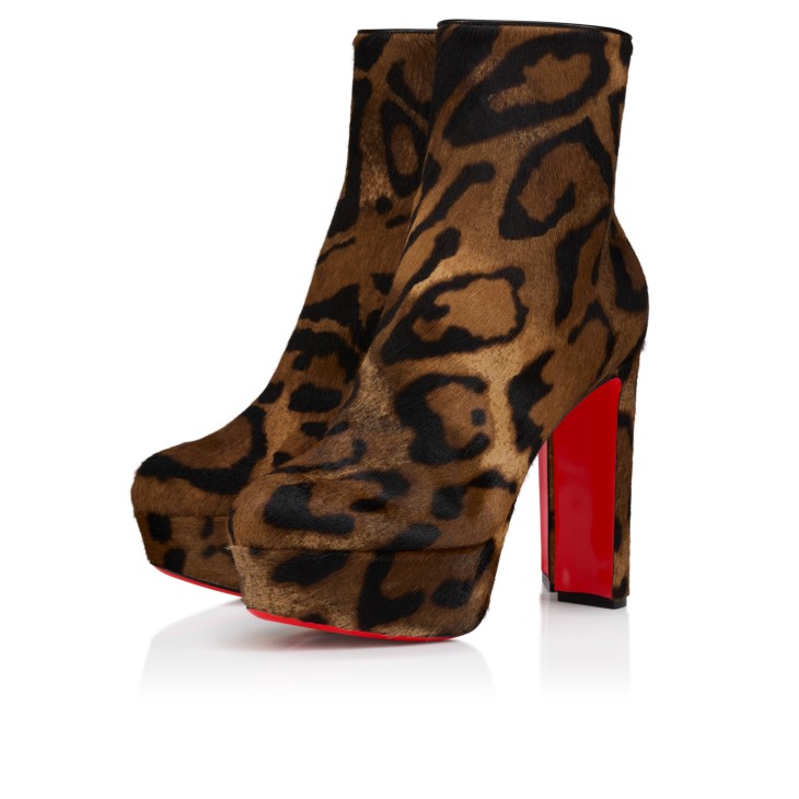 Loo Booty - 130 mm Low boots - 'Bengali' printed hairy calf Loo Booty - 130 mm Low boots - 'Bengali' printed hairy calf