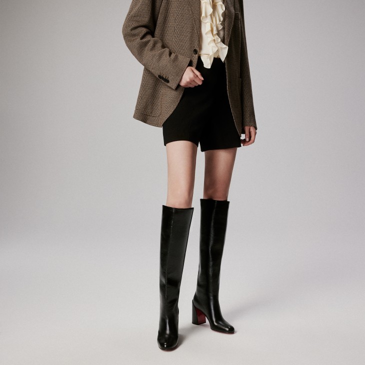 Christian Louboutin ブーティ 黒 2118425A0026 Janitta - 85 mm Boots - Shiny calf leather - Black - Women
