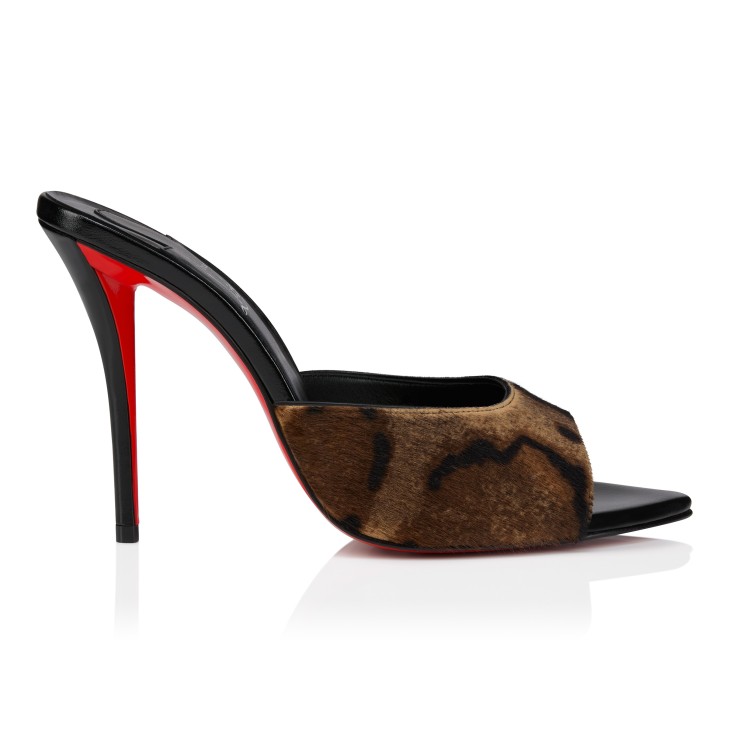 Miss Z Mule - 100 mm Mules - 'Bengali' printed hairy calf leather