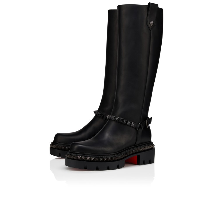 Christian Louboutin ピラクルー カタクロウ ウェッジソール Marinetta Pyraclou - Boots - Waxed calf leather - Black - Women