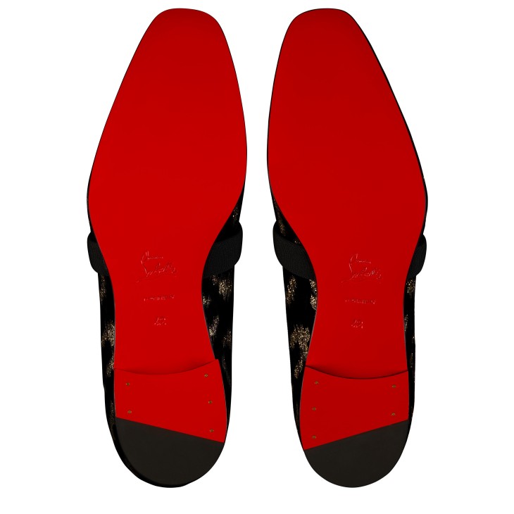 Dandydeco - Loafers - 'Leo By Night' embroidered velvelt - Black