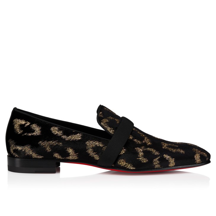 Dandydeco - Loafers - 'Leo By Night' embroidered velvelt - Black