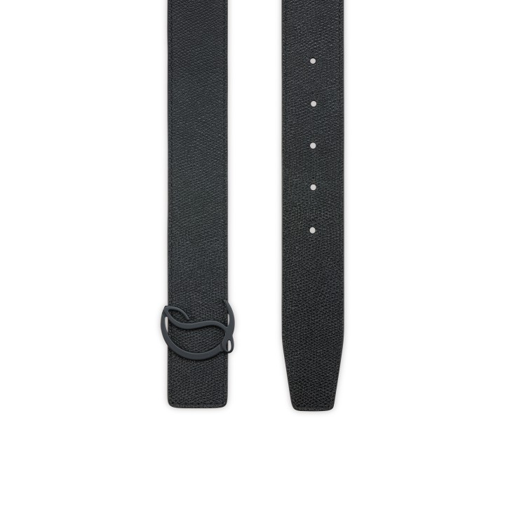 ■Christian Louboutin■Mooncrest リバーシブル レザーベルト Mooncrest - Belt - Calf Alpin leather - Black - Christian
