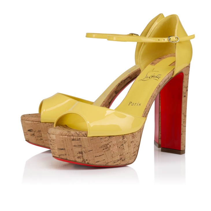 Sandaloo - 130 mm Strappy sandals - Patent calf leather - Vanilla