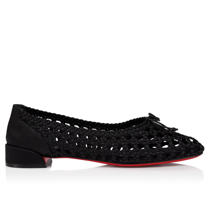 Christian Louboutin レズュノワールセヴィジャーナ 600 Sweetie Jane Nandina - Ballerinas - Crepe satin - Black - Women