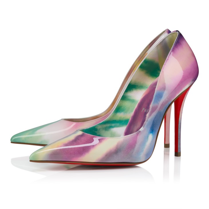 Miss Z - 100 mm Pumps - Tie-dye patent calf leather - Multicolor