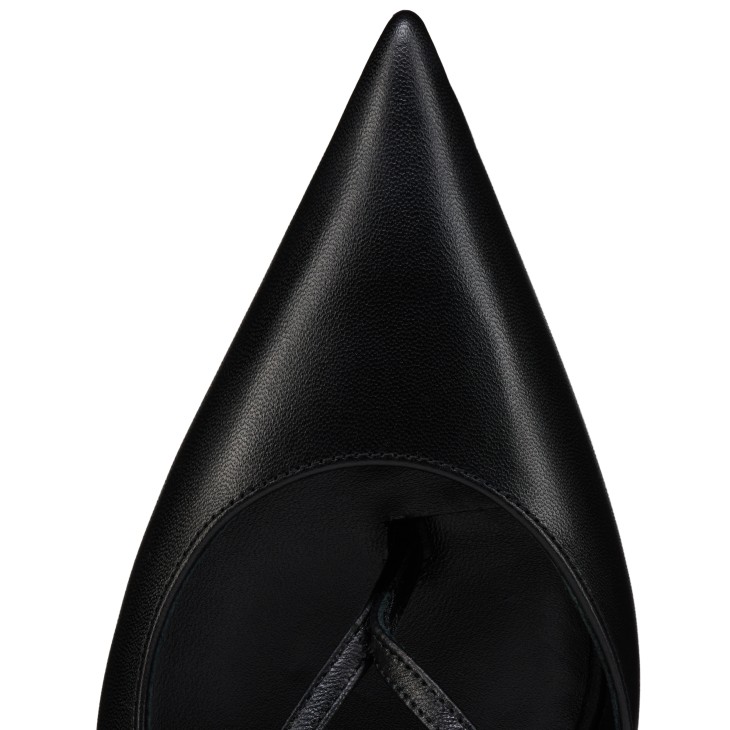 Twistissimo - 60 mm Slingback pumps - Kid leather - Black - Women