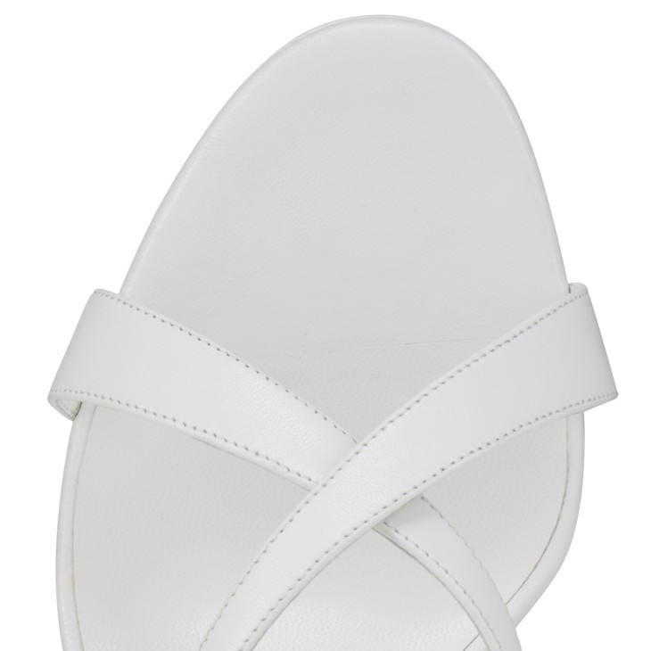 Mulazee Cross - 100 mm Mules - Kid leather - Bianco - Women