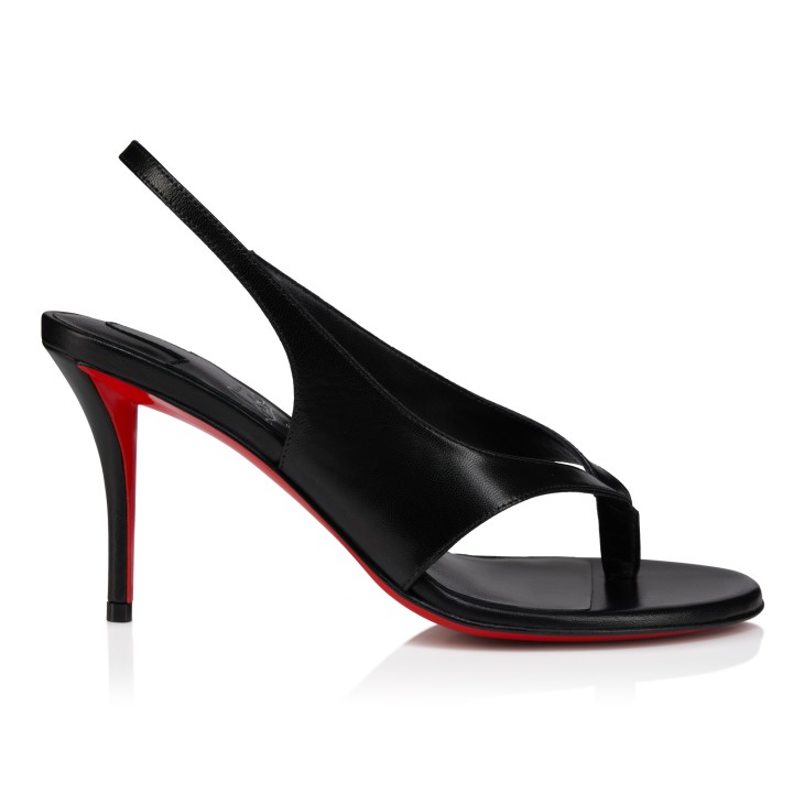 Miss Z Infradita - 80 mm Thongs - Kid leather - Black - Women
