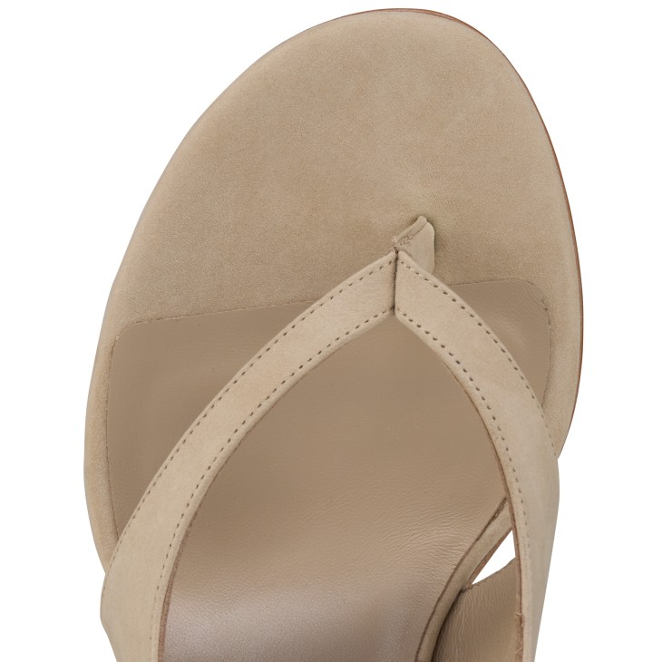 Miss Z Infradita - 80 mm Thongs - Nubuck leather - Saharienne