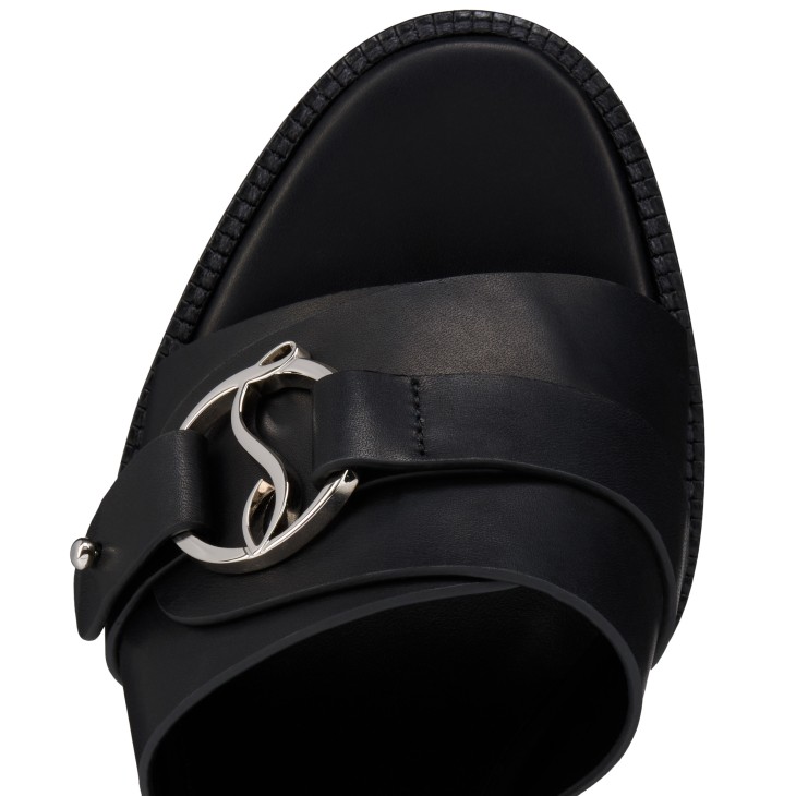 Her In Roma Mule - 55 mm Mules - Waxed calf leather - Black