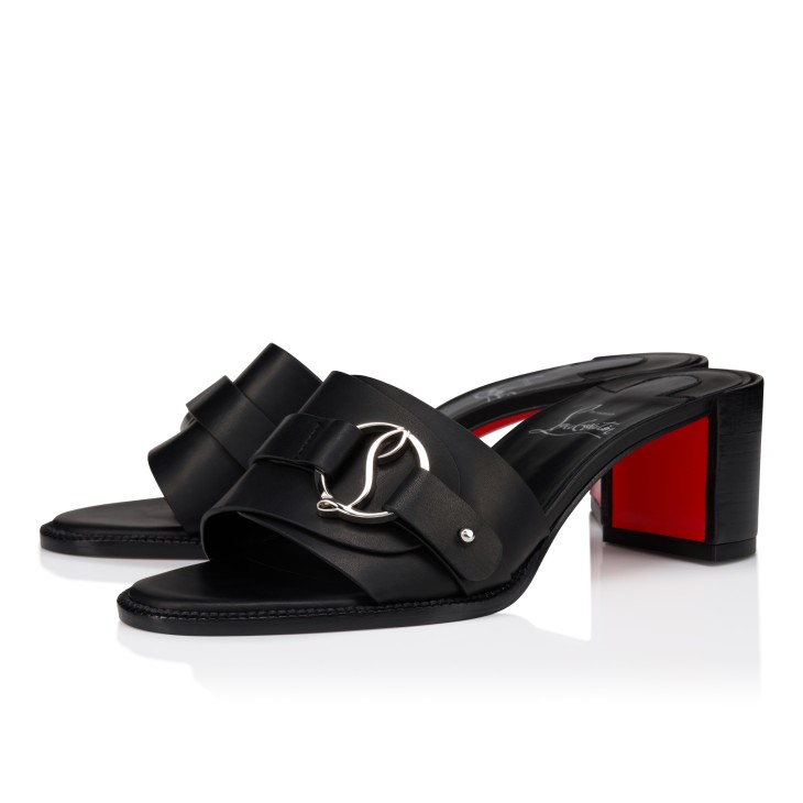 Her In Roma Mule - 55 mm Mules - Waxed calf leather - Black