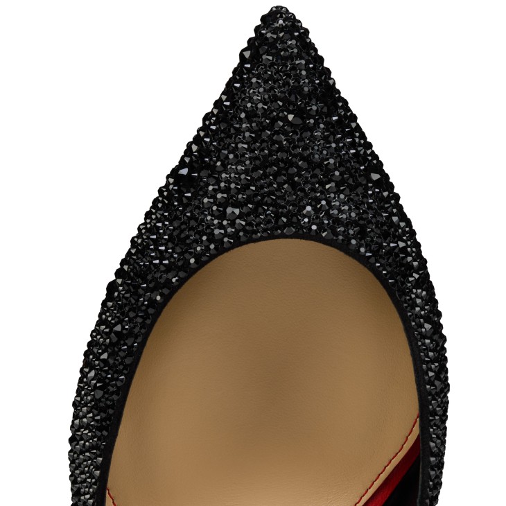 CHRISTIAN LOUBOUTIN ブーツ　レース　Pigalla スタッズ La Pigalle Strass - 100 mm Pumps - Suede and strass - Black