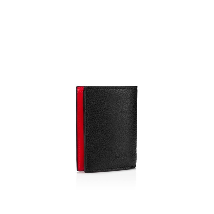 Paros - Wallet - Grained calf leather and spikes - Black