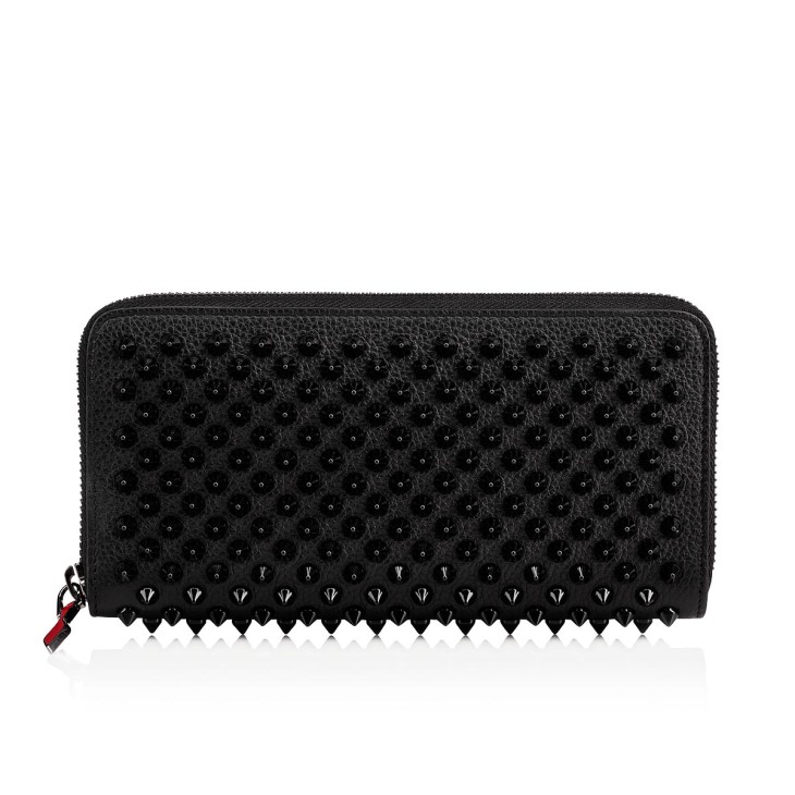 Panettone - Wallet - Calf leather and spikes - Black - Christian 