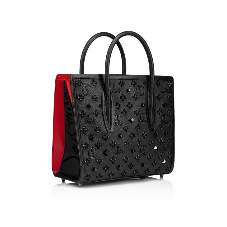 Christian Louboutinパロマ希少なパンテール☆人気のミディアム Paloma medium - Top handle bag - Grained calf leather and spikes