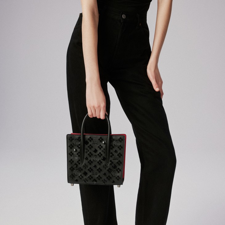 Paloma mini - Top handle bag - Grained calf leather and spikes